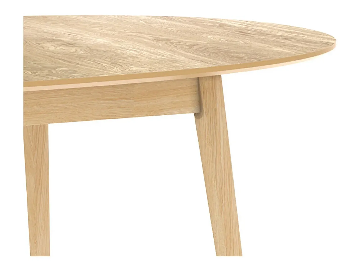 Mesa ovalada extensible de 6/8 personas en madera clara de 170/200 cm - Eddy