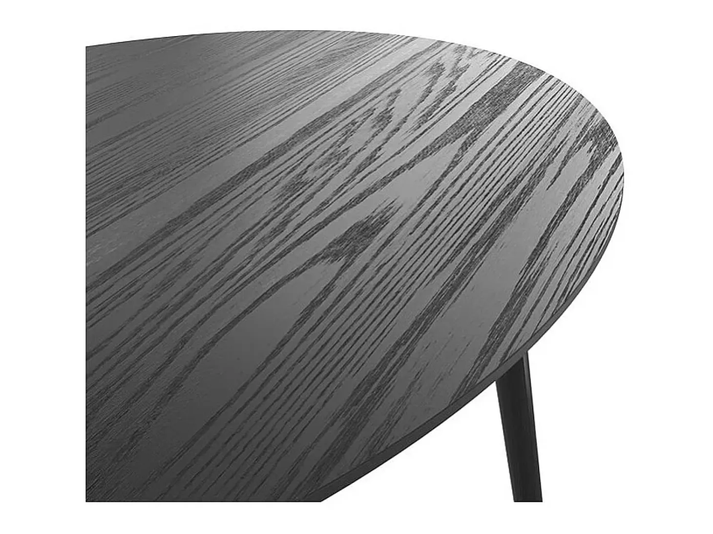 Mesa ovalada para 6 personas en madera negra 150 cm - Eddy