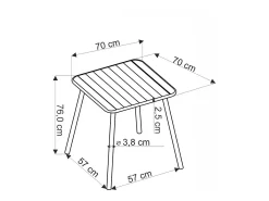 Mesa para 4/6 personas