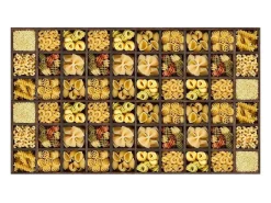 Mesa para cocina, comedor fija Md-Roma acabado cristal decorado, 105cm(ancho) 75cm(altura)