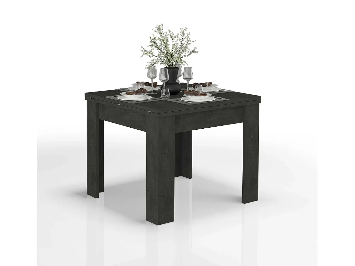 Mesa para salón de diseño moderno 90-180x90cm Jesi Liber Ardesia