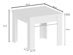 Mesa para salón de diseño moderno 90-180x90cm Jesi Liber Ardesia