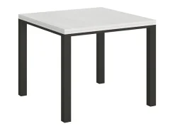 Mesa plegable pequeña cuadrada 90x90/180 cm Dova-Color Blanco