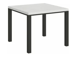 Mesa plegable pequeña cuadrada 90x90/180 cm Dova-Color Gris cemento