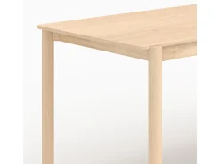 Mesa rectangular de chapa de fresno efecto blanqueado 6 plazas - Irène