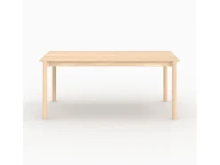 Mesa rectangular de chapa de fresno efecto blanqueado 6 plazas - Irène