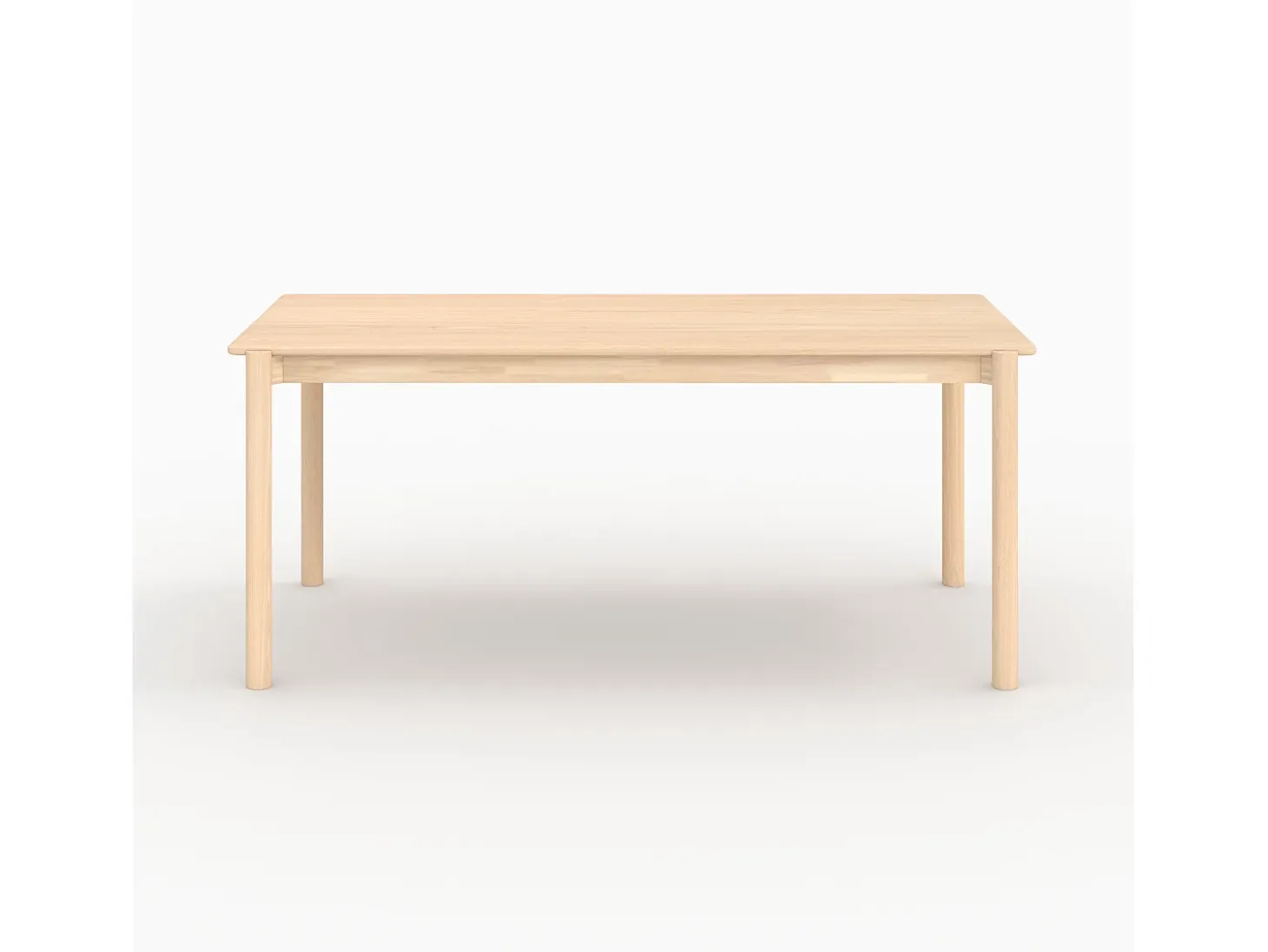 Mesa rectangular de chapa de fresno efecto blanqueado 6 plazas - Irène