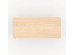 Mesa rectangular de chapa de fresno efecto blanqueado 6 plazas - Irène