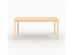 Mesa rectangular de chapa de fresno efecto blanqueado 6 plazas - Irène
