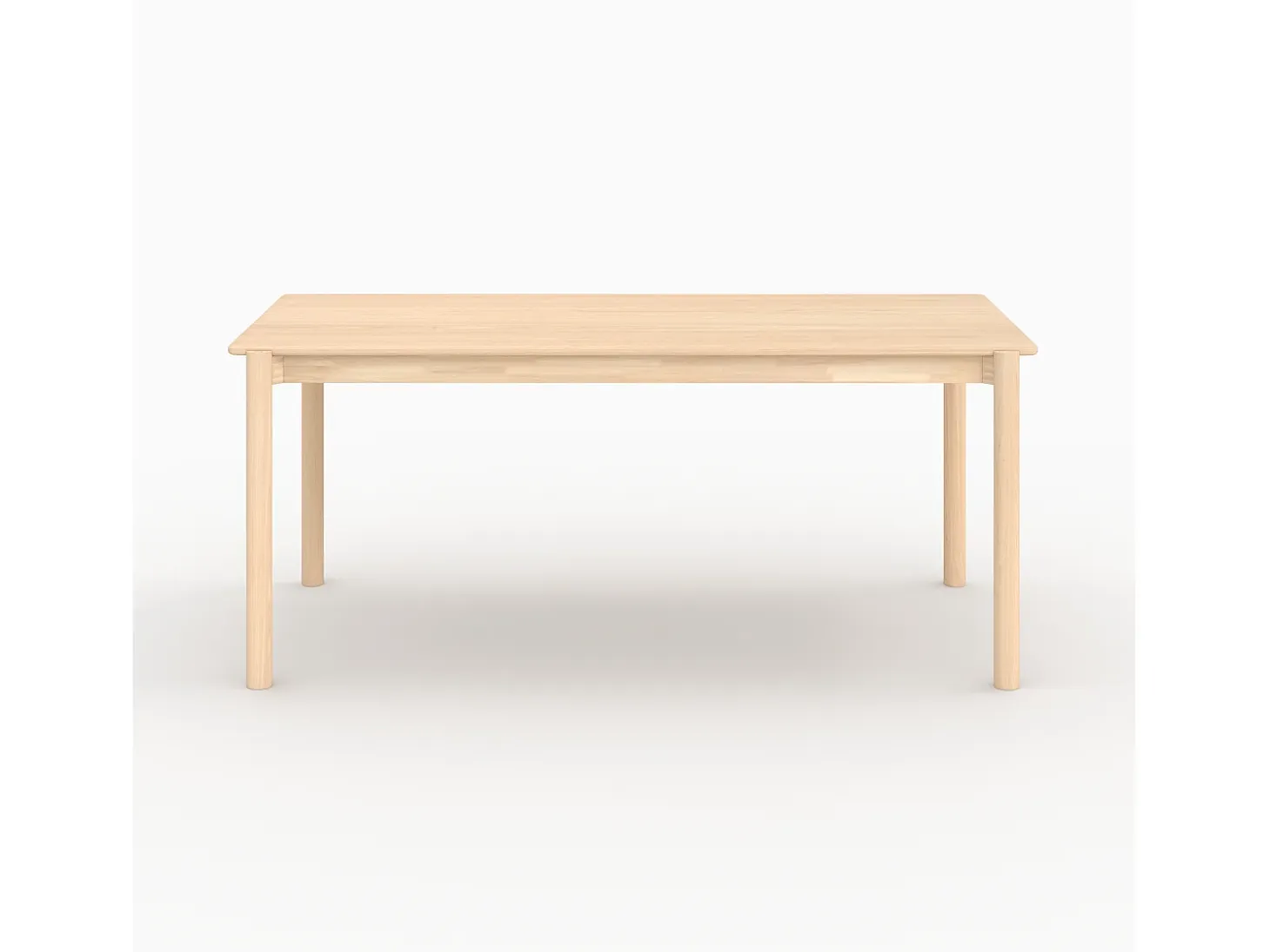 Mesa rectangular de chapa de fresno efecto blanqueado 6 plazas - Irène