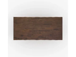 Mesa rectangular de madera maciza de hevea oscura 8 personas - Robin