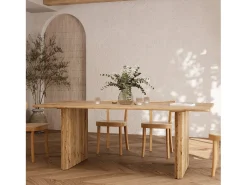 Mesa rectangular de madera de acacia para 8 personas - Andrea