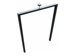 Mesa rectangular extensible madera blanca y natural 160 a 420 cm Ribo-Soporte 4 pies