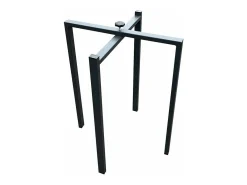 Mesa rectangular extensible madera blanca y nogal 130 a 234 cm Ribo-Soporte 4 pies