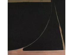 Mesa rectangular extensible de diseño con aspecto de mármol negro Ambre
