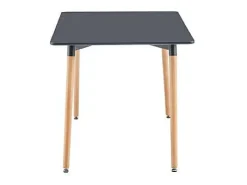 Mesa rectangular Md-Nordika fija acabado gris, 75 cm(alto) 140 cm(ancho) 80 cm(fondo).