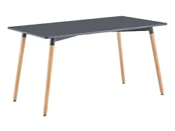 Mesa rectangular Md-Nordika fija acabado gris, 75 cm(alto) 140 cm(ancho) 80 cm(fondo).