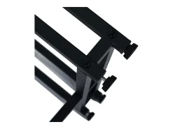 Mesa rectangular 120x70 cm, patas de metal negro, moderna y elegante para comedor y cocina.