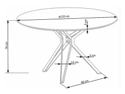 Mesa redonda de diseño Lexon 120 cm