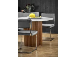 Mesa redonda de mármol para 4 personas 120x76 cm