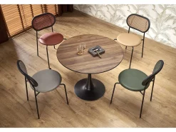 Mesa redonda de roble para 4 personas 90x73 cm