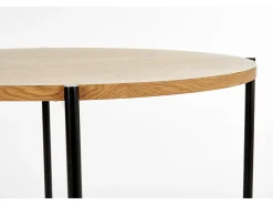 Mesa redonda de roble para 4 personas 120x76 cm