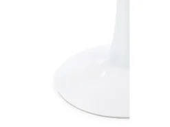 Mesa redonda efecto mármol con base de acero blanco Ø80x73 cm