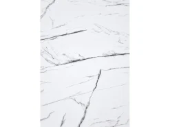Mesa redonda efecto mármol con base de acero blanco Ø80x73 cm