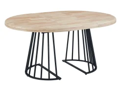 Mesa Redonda Extensible Cali Comedor Industrial Roble Nordish 120/200x120 cm