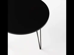 Mesa redonda MIKA Ø90 cm para cocina, salón, comedor Negro