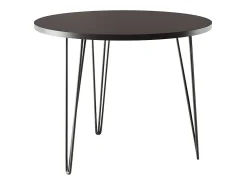Mesa redonda MIKA Ø90 cm para cocina, salón, comedor Negro