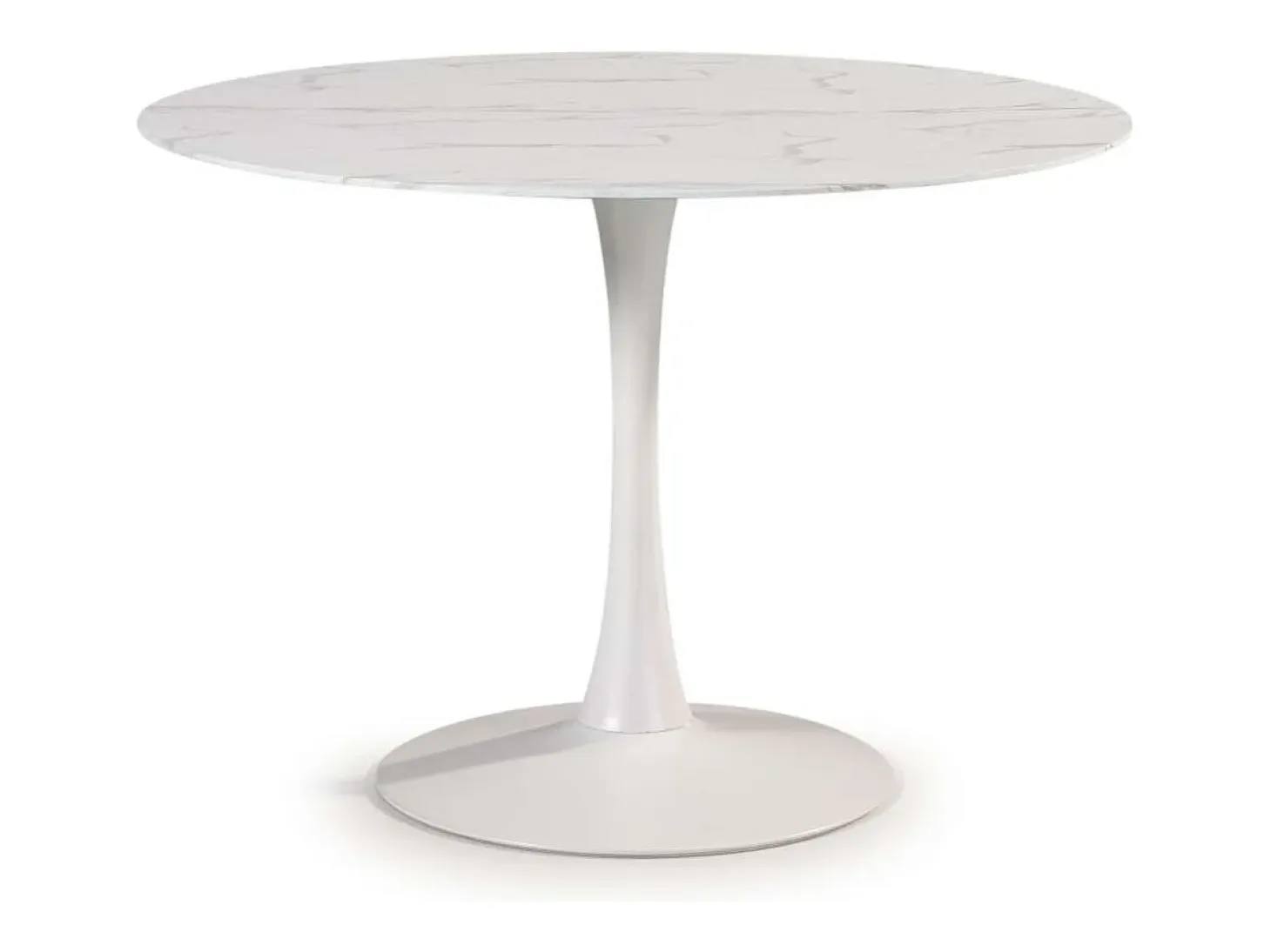 Mesa redonda modelo Adela acabado blanco, 75cm(alto) 110cm(ancho) 110cm(largo)