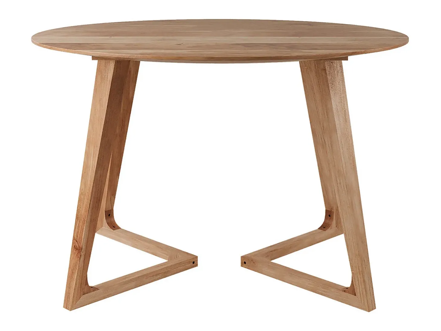 Mesa redonda para 4 personas en madera de acacia 115 cm - Iguana