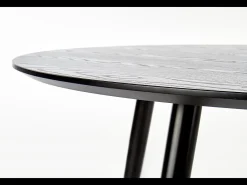 Mesa redonda para 4 personas negra 120x75 cm