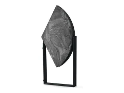 Mesa redonda plegable SINOLA 100 cm – Practicidad y diseño compacto-Negro