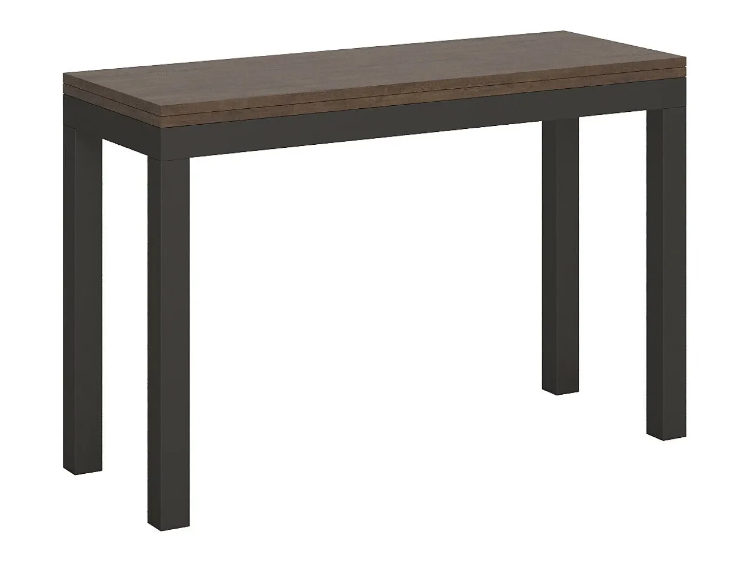Mesa tipo libro 120x45/90 cm Everyday Double Nogal estructura Antracita