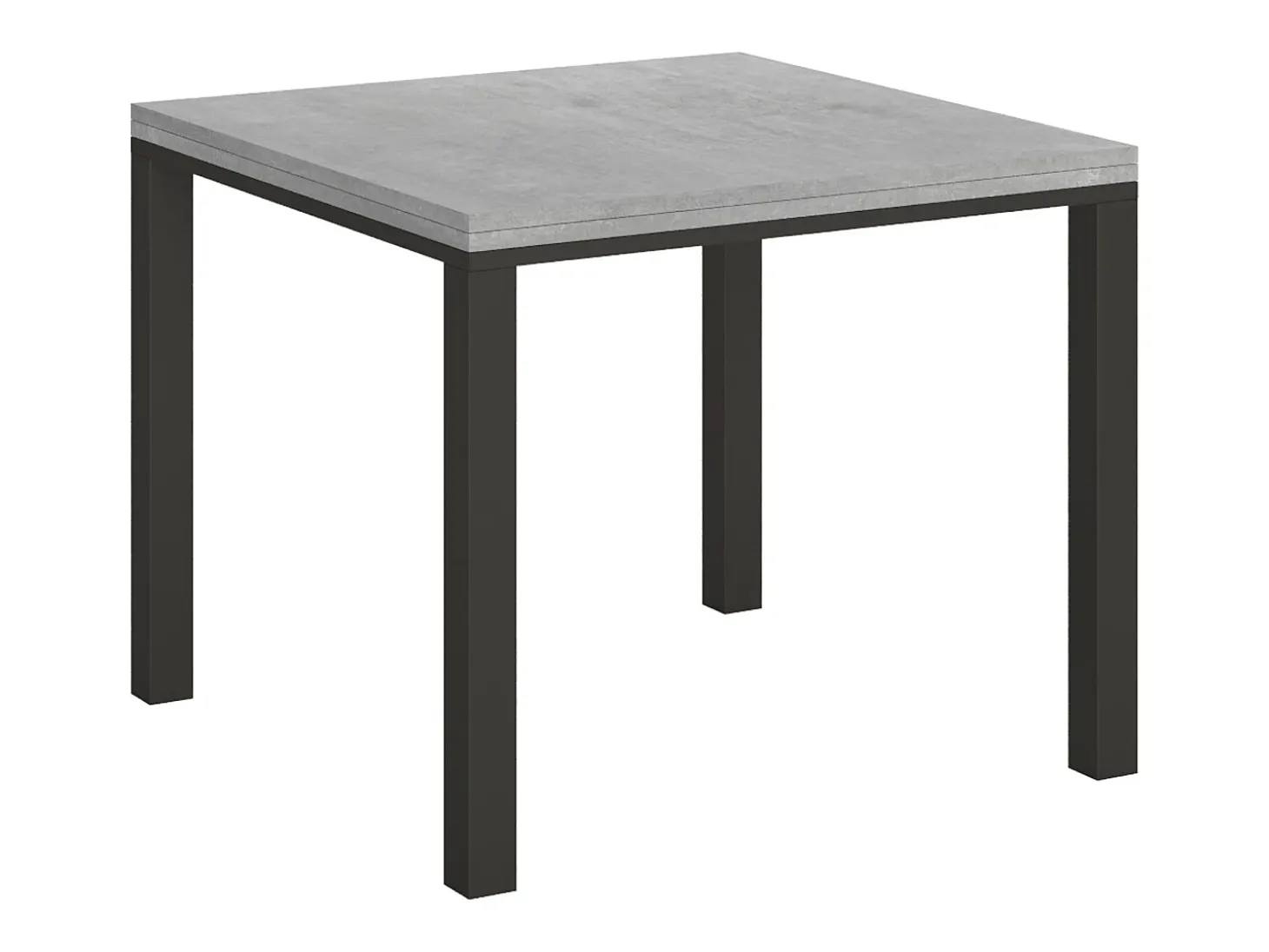 Mesa tipo libro 90x90/180 cm Everyday Libra Cemento estructura Antracita