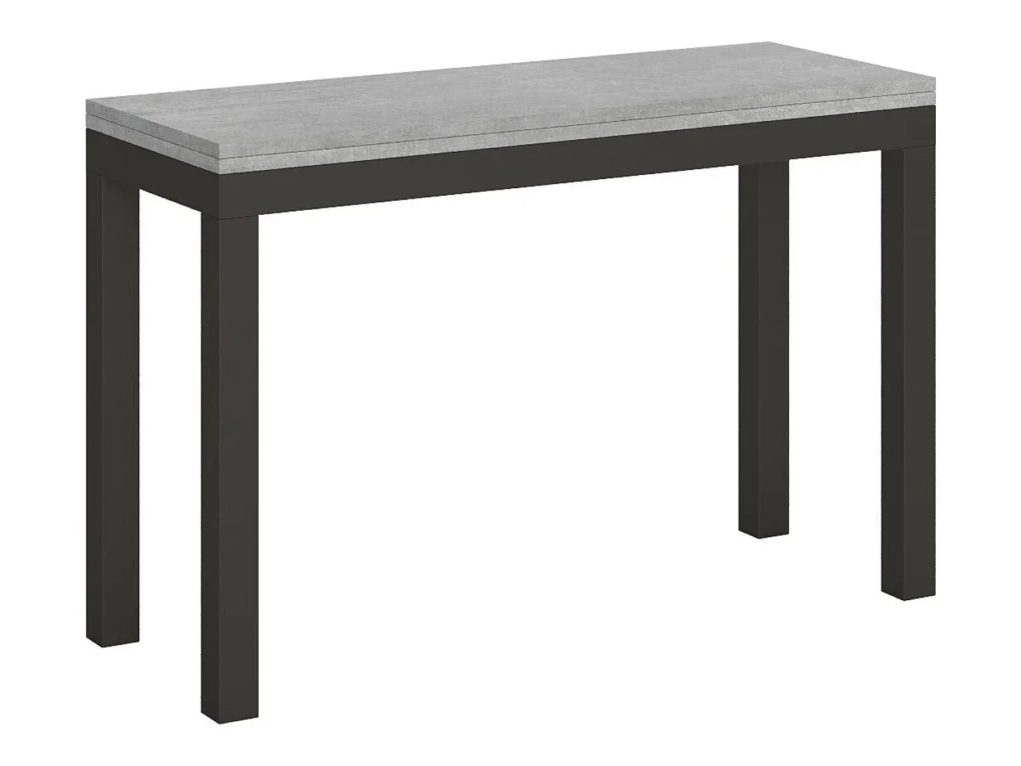 Mesa tipo libro 120/200x45/90 cm Everyday Double Cemento estructura Antracita