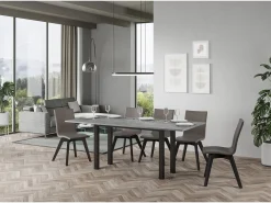 Mesa tipo libro 120/200x45/90 cm Everyday Double Cemento estructura Antracita