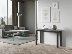 Mesa tipo libro 120/200x45/90 cm Everyday Double Cemento estructura Antracita