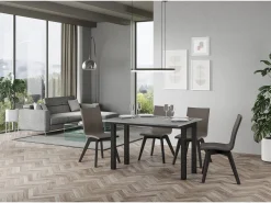 Mesa tipo libro 120/200x45/90 cm Everyday Double Cemento estructura Antracita
