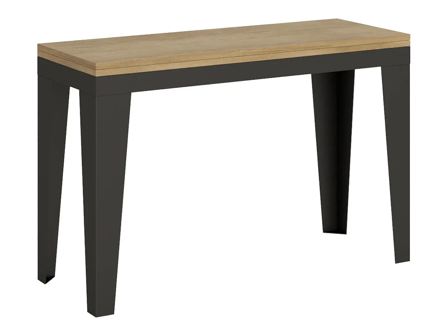 Mesa tipo libro 120x45/90 cm Flame Double Roble Natural estructura Antracita