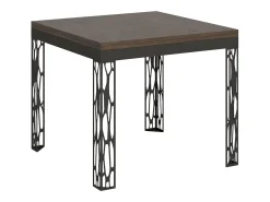 Mesa tipo libro 90x90/180 cm Ghibli Libra Nogal estructura Antracita