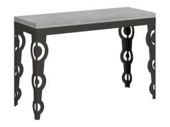 Mesa tipo libro 120x45/90 cm Karamay Double Cemento estructura Antracita