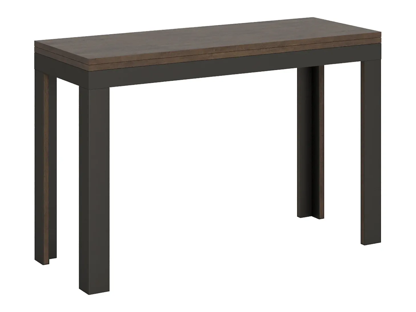 Mesa tipo libro 120x45/90 cm Linea Double Nogal estructura Antracita