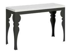 Mesa tipo libro 120x45/90 cm Paxon Double Fresno Blanco estructura Antracita
