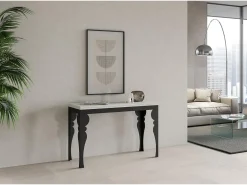 Mesa tipo libro 120x45/90 cm Paxon Double Fresno Blanco estructura Antracita