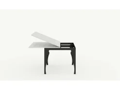 Mesa tipo libro 90x90/180 cm Paxon Libra Roble Natural estructura Antracita