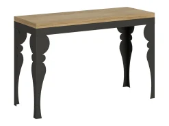 Mesa tipo libro 120/200x45/90 cm Paxon Double Roble Natural estructura Antracita