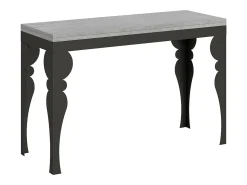 Mesa tipo libro 120/200x45/90 cm Paxon Double Cemento estructura Antracita